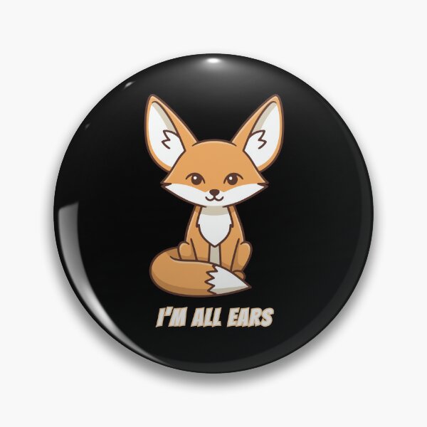 Item preview, I'm All Ears Cute Fox Kawaii Listening Meme designed and sold by AnimalMemeHub.