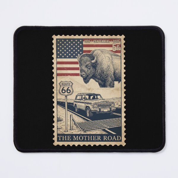 Item preview, Route 66 Centennial Classic Family SUV & Bison - Vintage Stamp designed and sold by G350.