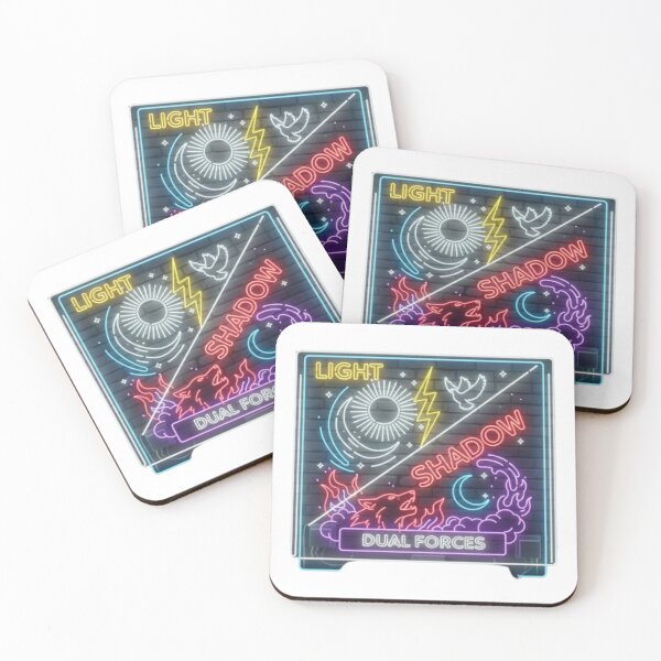 Item preview, Light vs. Shadow Retro Neon Dual Forces Design designed and sold by Tily360.