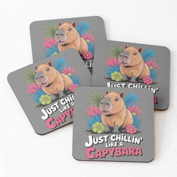 Item preview, Just Chilling Like a Capybara – Cute Garden Vibes Art designed and sold by DreamOnShirts.