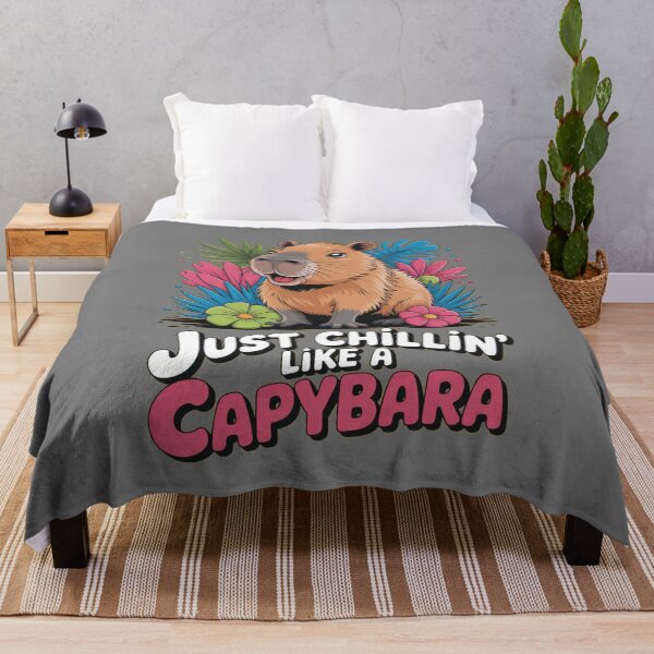 Item preview, Just Chilling Like a Capybara – Cute Garden Vibes Art designed and sold by DreamOnShirts.