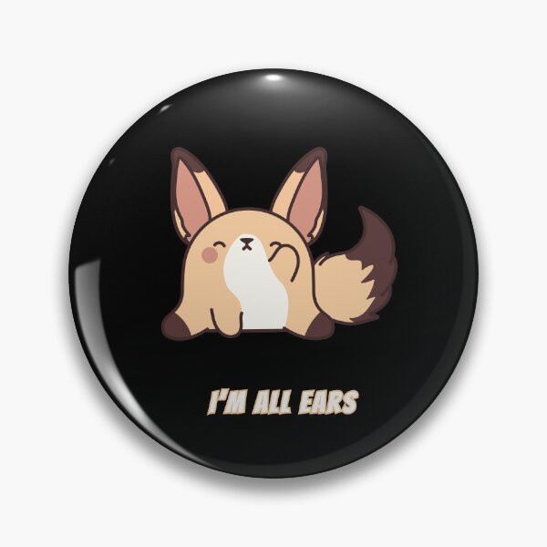 Item preview, I'm All Ears Fennec Fox Kawaii Cute Listening Meme designed and sold by AnimalMemeHub.