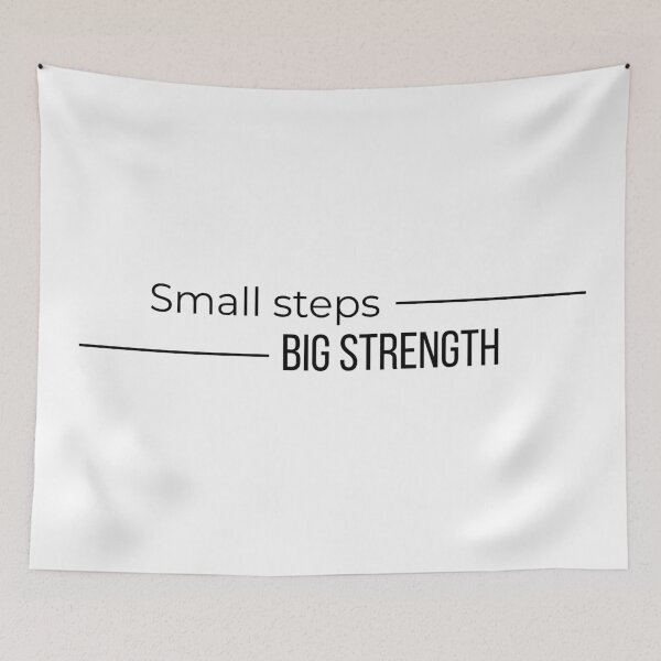 Item preview, Small Steps Big Strength – Gym Motivation Fitness Quote designed and sold by iane03.