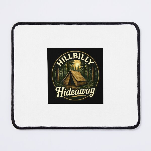 Item preview, Hillbilly Hideaway Logo – Rustic Forest Tent Outdoor Adventure Design designed and sold by Horlardigital.