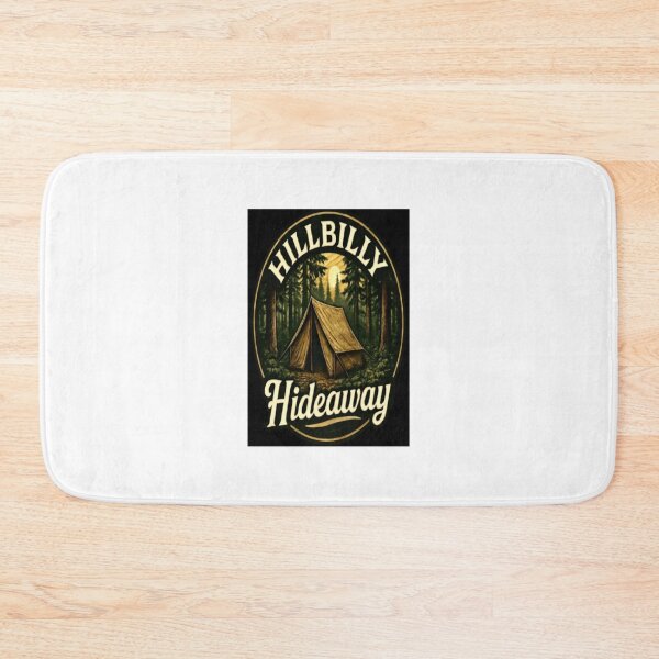 Item preview, Hillbilly Hideaway Logo – Rustic Forest Tent Outdoor Adventure Design designed and sold by Horlardigital.