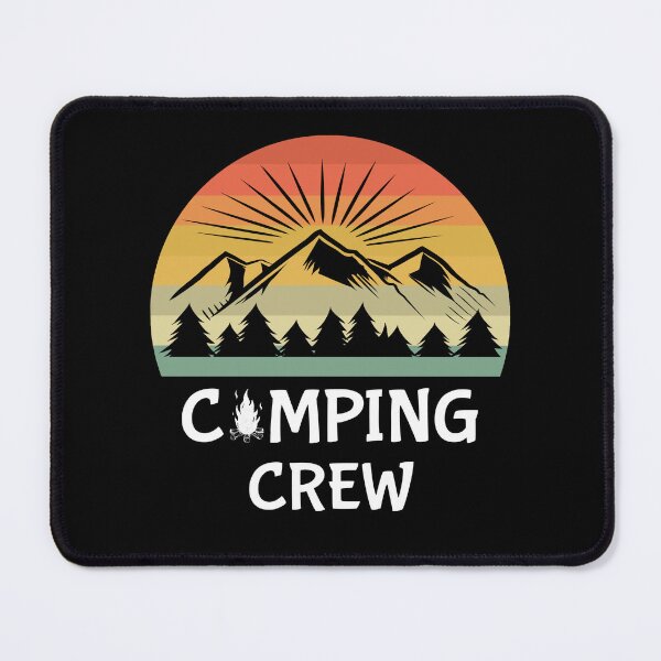 Item preview, Camping Crew Retro Outdoor Adventure Mountains Design designed and sold by GetGoodFit.