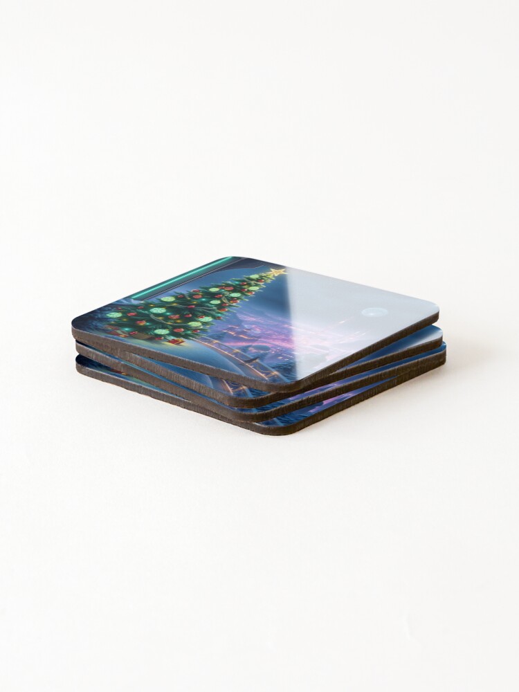 Thumbnail 4 of 5, Coasters (Set of 4), Luminous Tree AI designed and sold by InnaCreates.
