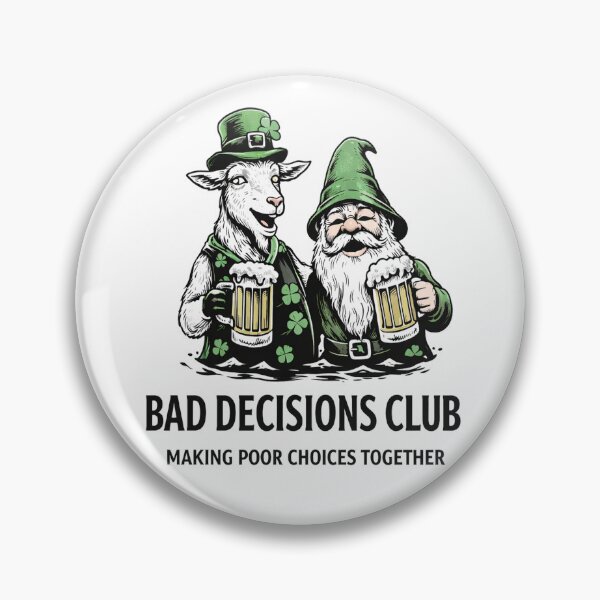 Item preview, Bad Decisions Club – Funny Goat & Gnome Beer T-Shirt | Humorous Drinking Graphic Tee designed and sold by TrendDropsMerch.