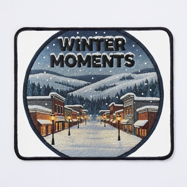 Item preview, Park City Winter Moments Historic Town – Cozy Winter Gift Art designed and sold by Imaginarium of Chaos falcon88 .