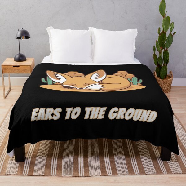 Item preview, Ears To The Ground Fennec Fox Desert Kawaii Meme designed and sold by AnimalMemeHub.