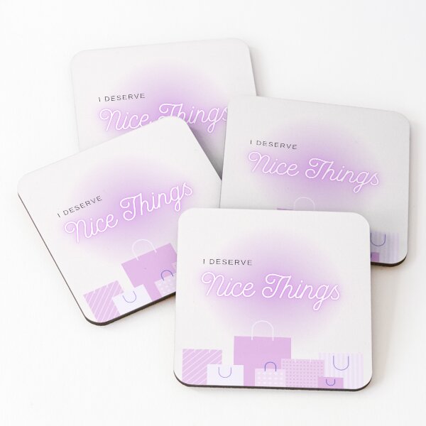 Item preview, I Deserve Nice Things | Feminine Affirmation Wall Art | Soft Life Aesthetic Decor designed and sold by NiaMakesStuff.