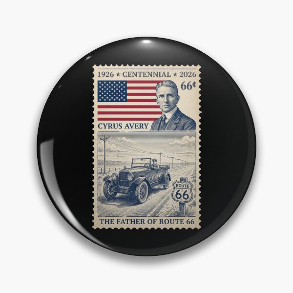 Item preview, Route 66 Centennial Cyrus Avery Portrait - 1920s History Stamp designed and sold by G350.