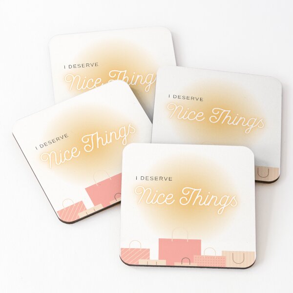 Item preview, I Deserve Nice Things | Feminine Affirmation Wall Art | Soft Life Aesthetic Decor designed and sold by NiaMakesStuff.