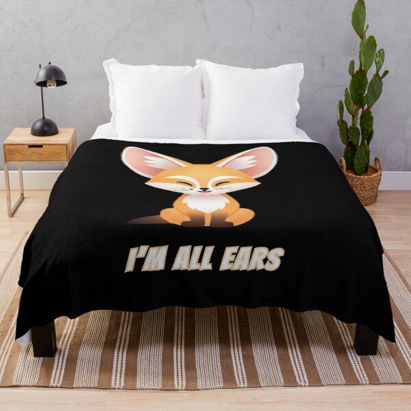 Item preview, I'm All Ears Fennec Fox Kawaii Cute Listening Meme designed and sold by AnimalMemeHub.