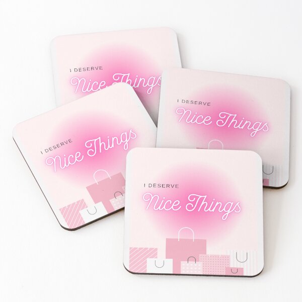 Item preview, I Deserve Nice Things | Feminine Affirmation Wall Art | Soft Life Aesthetic Decor designed and sold by NiaMakesStuff.