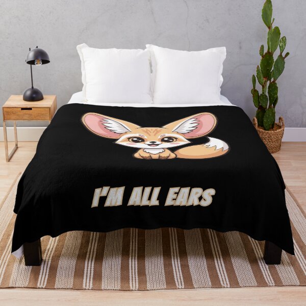 Item preview, I'm All Ears Fennec Fox Kawaii Cute Listening Meme designed and sold by AnimalMemeHub.