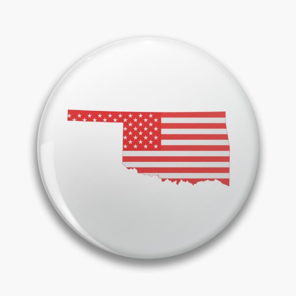 Item preview, Oklahoma USA Flag Silhouette – Stars and Stripes State Outline designed and sold by Paper Drip.