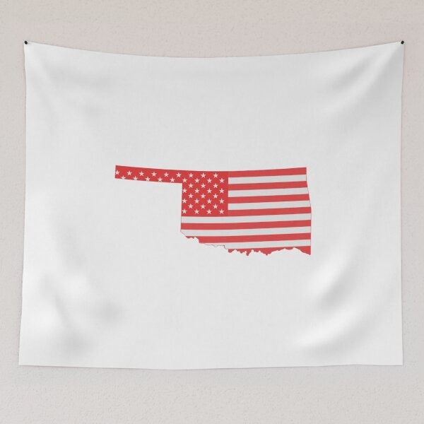 Item preview, Oklahoma USA Flag Silhouette – Stars and Stripes State Outline designed and sold by Paper Drip.