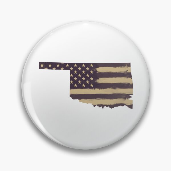 Item preview, Oklahoma State Vintage Stars & Stripes – Brown and Gold designed and sold by Paper Drip.