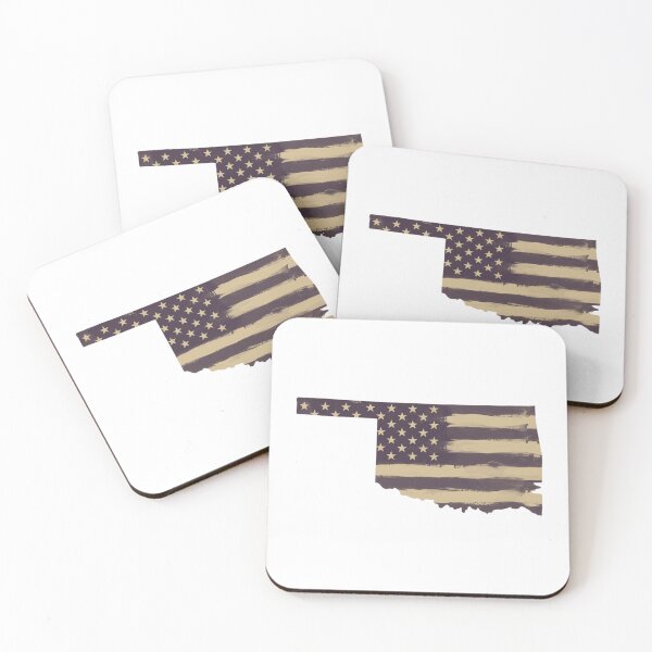 Item preview, Oklahoma State Vintage Stars & Stripes – Brown and Gold designed and sold by Paper Drip.