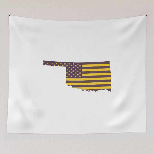 Item preview, Oklahoma USA Flag Silhouette – Stars and Stripes State Outline designed and sold by Paper Drip.