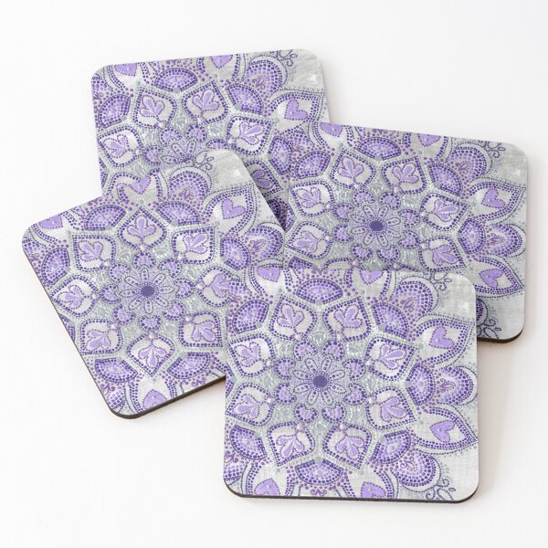 Item preview, Purple Silver pearl white mandala 2 of 2 in series  designed and sold by ElexisND.
