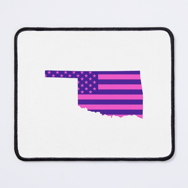 Item preview, Oklahoma Pop Pink State Flag – Modern Fun Colors designed and sold by Paper Drip.