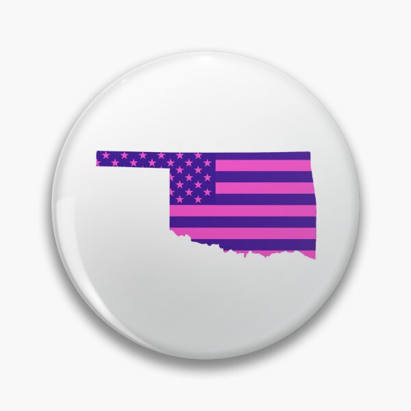 Item preview, Oklahoma Pop Pink State Flag – Modern Fun Colors designed and sold by Paper Drip.