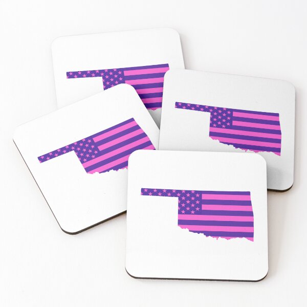 Item preview, Oklahoma Pop Pink State Flag – Modern Fun Colors designed and sold by Paper Drip.