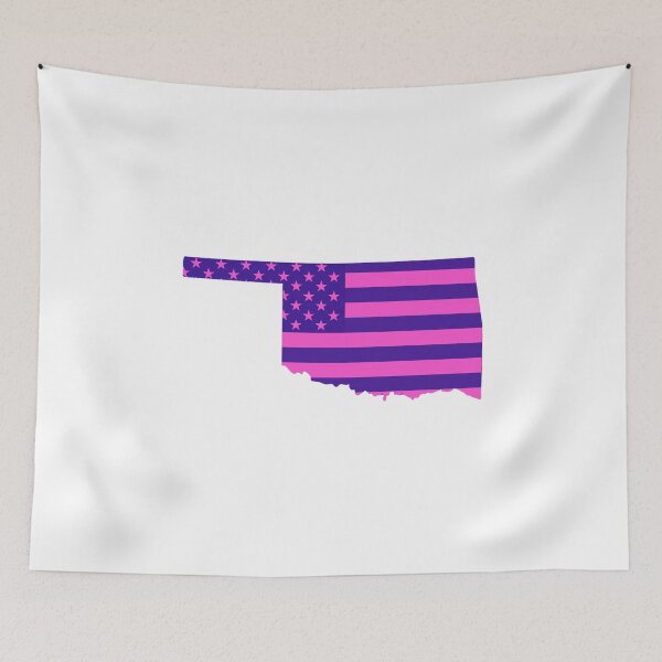 Item preview, Oklahoma Pop Pink State Flag – Modern Fun Colors designed and sold by Paper Drip.