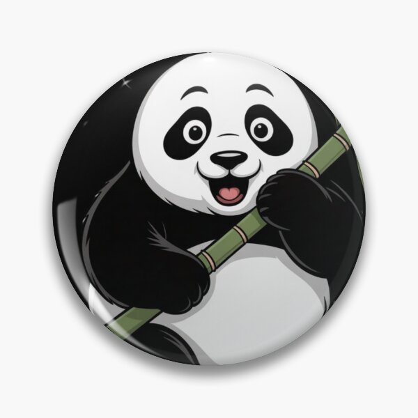 Item preview, Cute Happy Panda Eating Bamboo Cartoon designed and sold by DailySparks.