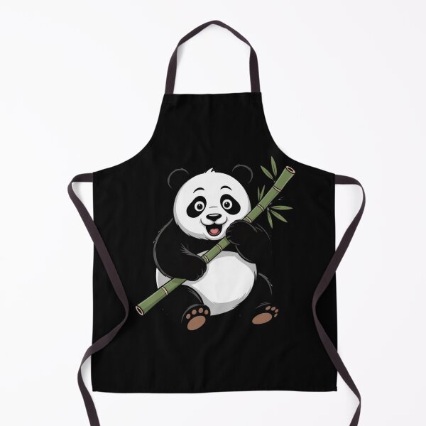 Item preview, Cute Happy Panda Eating Bamboo Cartoon designed and sold by DailySparks.