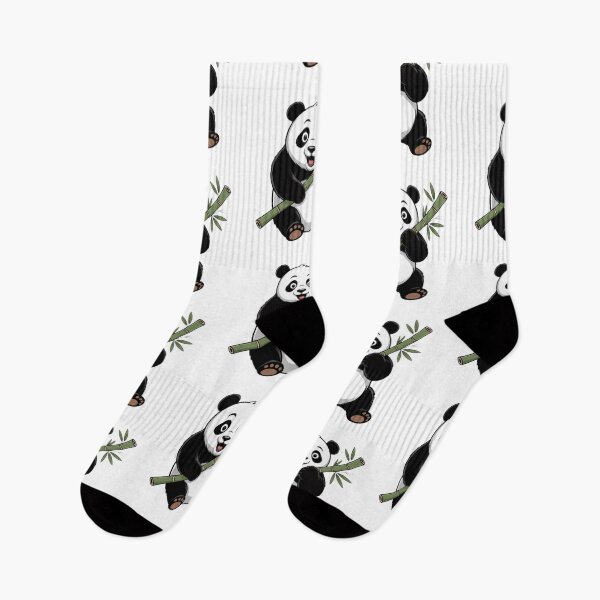 Item preview, Cute Happy Panda Eating Bamboo Cartoon designed and sold by DailySparks.