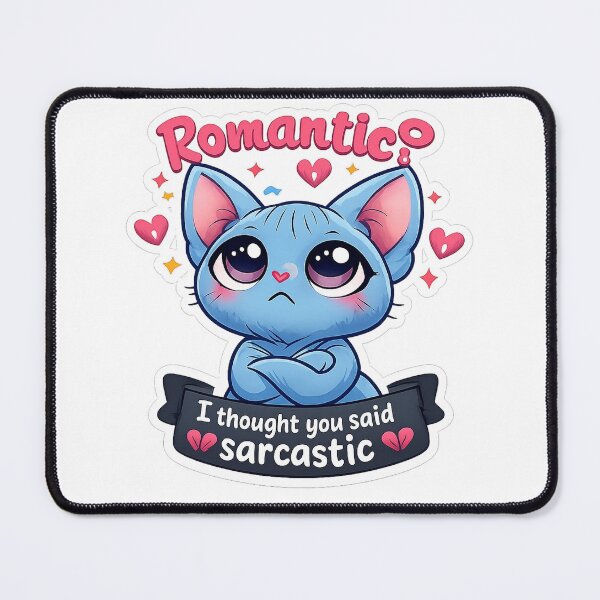 Item preview, Romantic But Sarcastic Cat designed and sold by Furvisors.
