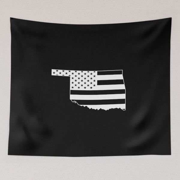 Item preview, Oklahoma USA Flag Silhouette – Stars and Stripes State Outline designed and sold by Paper Drip.