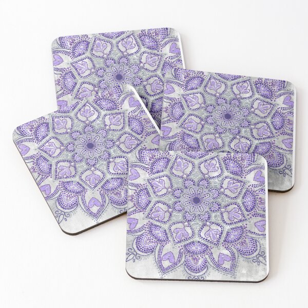 Item preview, Purple Silver pearl white mandala 2 of 2 designed and sold by ElexisND.