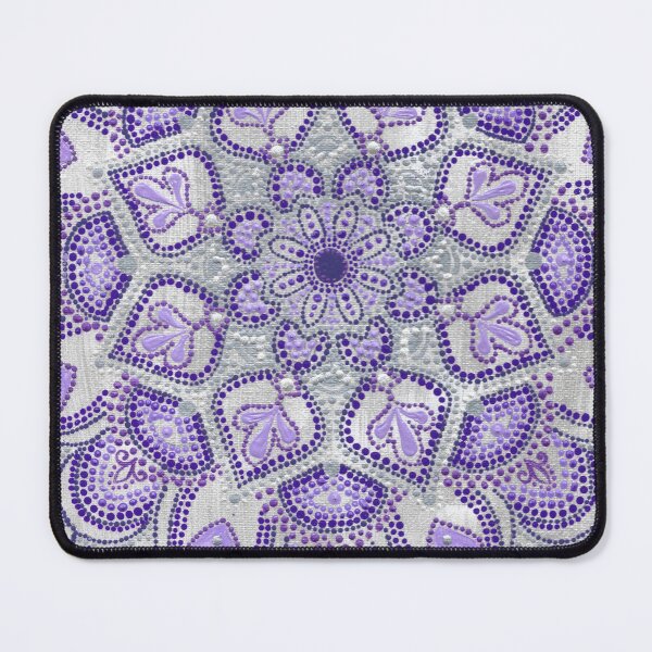 Item preview, Purple Silver pearl white mandala 2 of 2 designed and sold by ElexisND.
