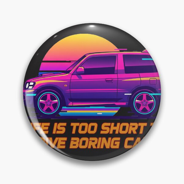 Item preview, Mitsubishi Pajero Evolution Synthwave Sunset JDM Glitch Art designed and sold by Thaivi Design.