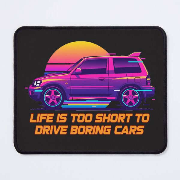 Item preview, Mitsubishi Pajero Evolution Synthwave Sunset JDM Glitch Art designed and sold by Thaivi Design.