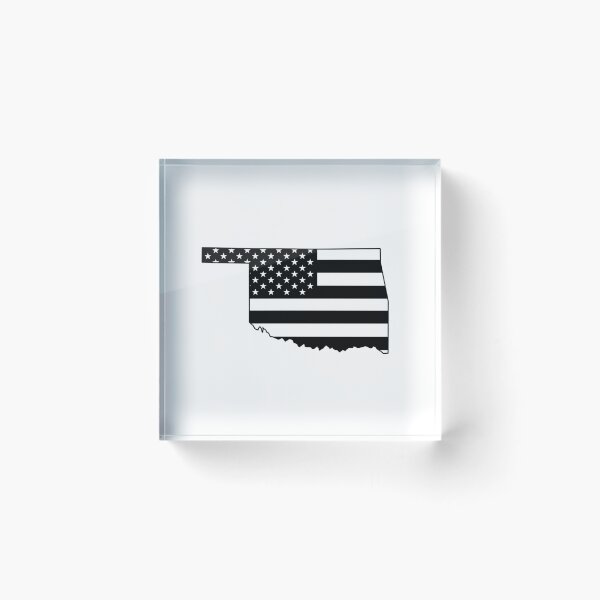 Item preview, Oklahoma USA Flag Silhouette – Stars and Stripes State Outline designed and sold by Paper Drip.