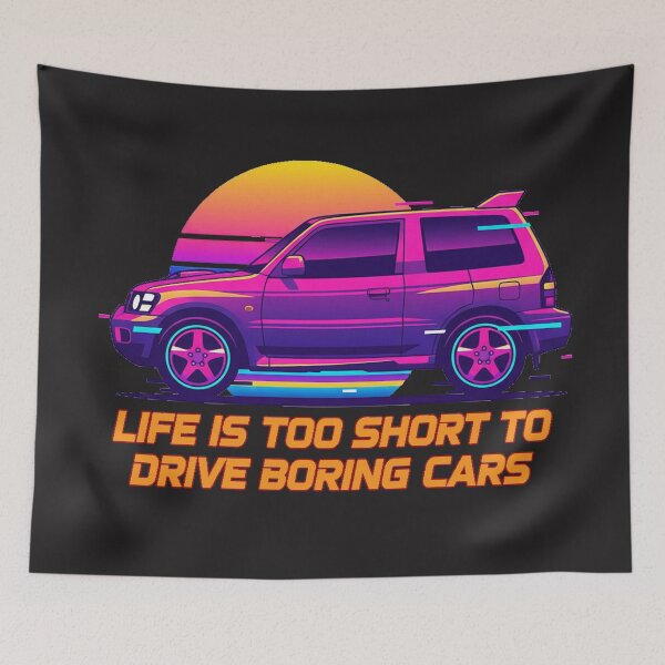 Item preview, Mitsubishi Pajero Evolution Synthwave Sunset JDM Glitch Art designed and sold by Thaivi Design.