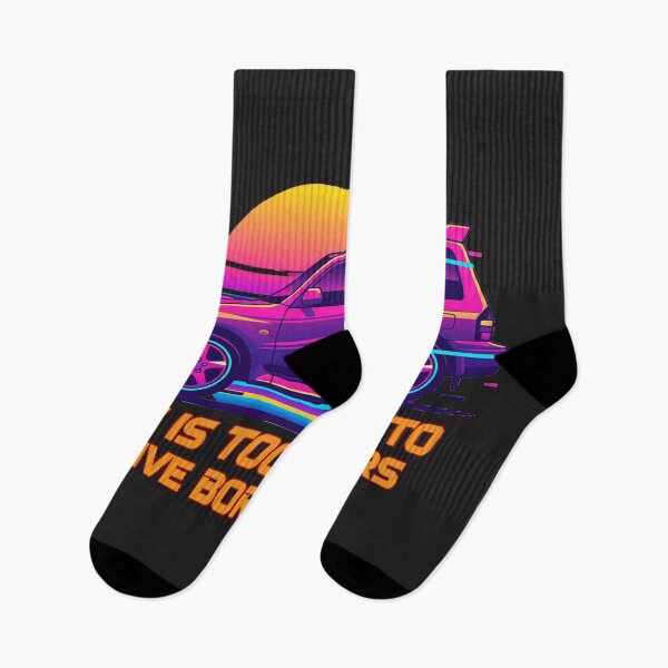 Item preview, Mitsubishi Pajero Evolution Synthwave Sunset JDM Glitch Art designed and sold by Thaivi Design.
