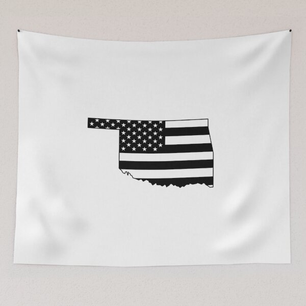 Item preview, Oklahoma USA Flag Silhouette – Stars and Stripes State Outline designed and sold by Paper Drip.