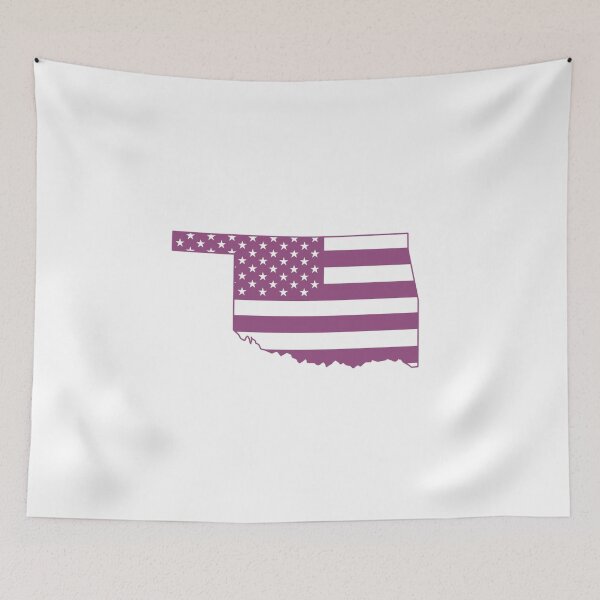 Item preview, Oklahoma USA Flag Silhouette – Stars and Stripes State Outline designed and sold by Paper Drip.