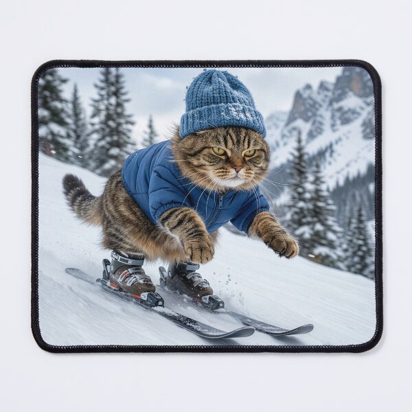 Item preview, Grouchy Cat Skiing designed and sold by Tridentulus.