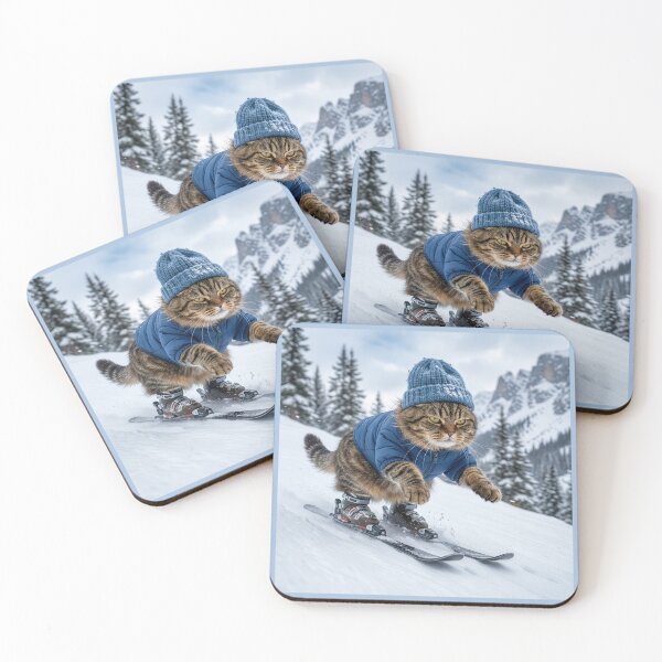 Item preview, Grouchy Cat Skiing designed and sold by Tridentulus.