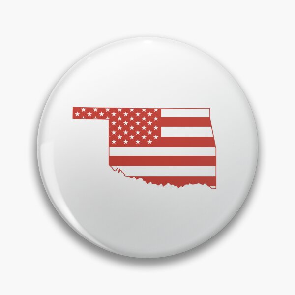 Item preview, Oklahoma USA Flag Silhouette – Stars and Stripes State Outline designed and sold by Paper Drip.