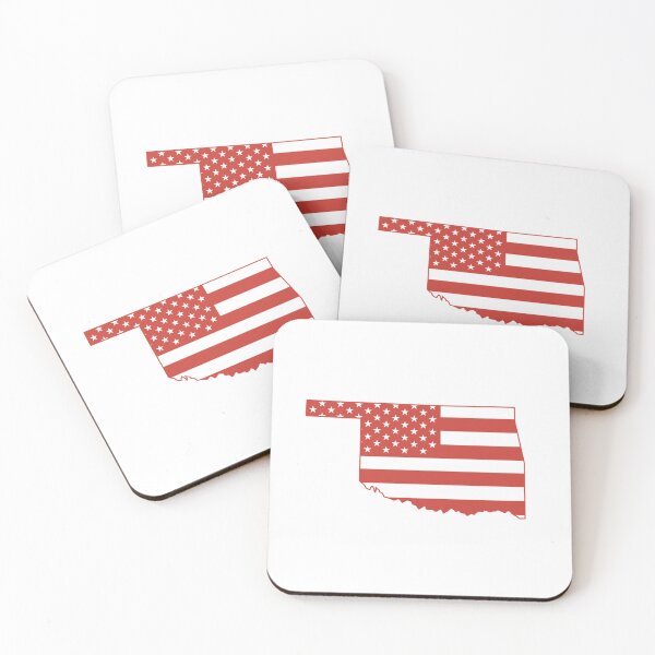 Item preview, Oklahoma USA Flag Silhouette – Stars and Stripes State Outline designed and sold by Paper Drip.