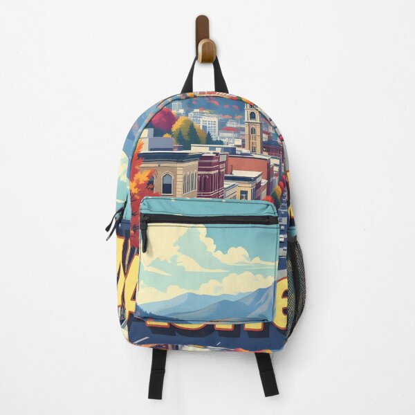 Item preview, Asheville, North Carolina, USA: Vintage-Style Painterly Travel Poster designed and sold by LSVart.