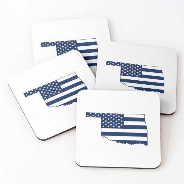 Item preview, Oklahoma USA Flag Silhouette – Stars and Stripes State Outline designed and sold by Paper Drip.